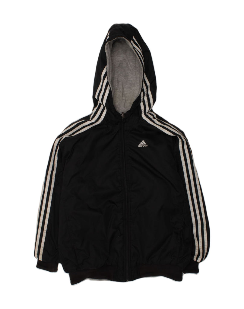 ADIDAS Boys Oversized Zip Hoodie Sweater  11-12 Years Black | Vintage Adidas | Thrift | Second-Hand Adidas | Used Clothing | Messina Hembry 