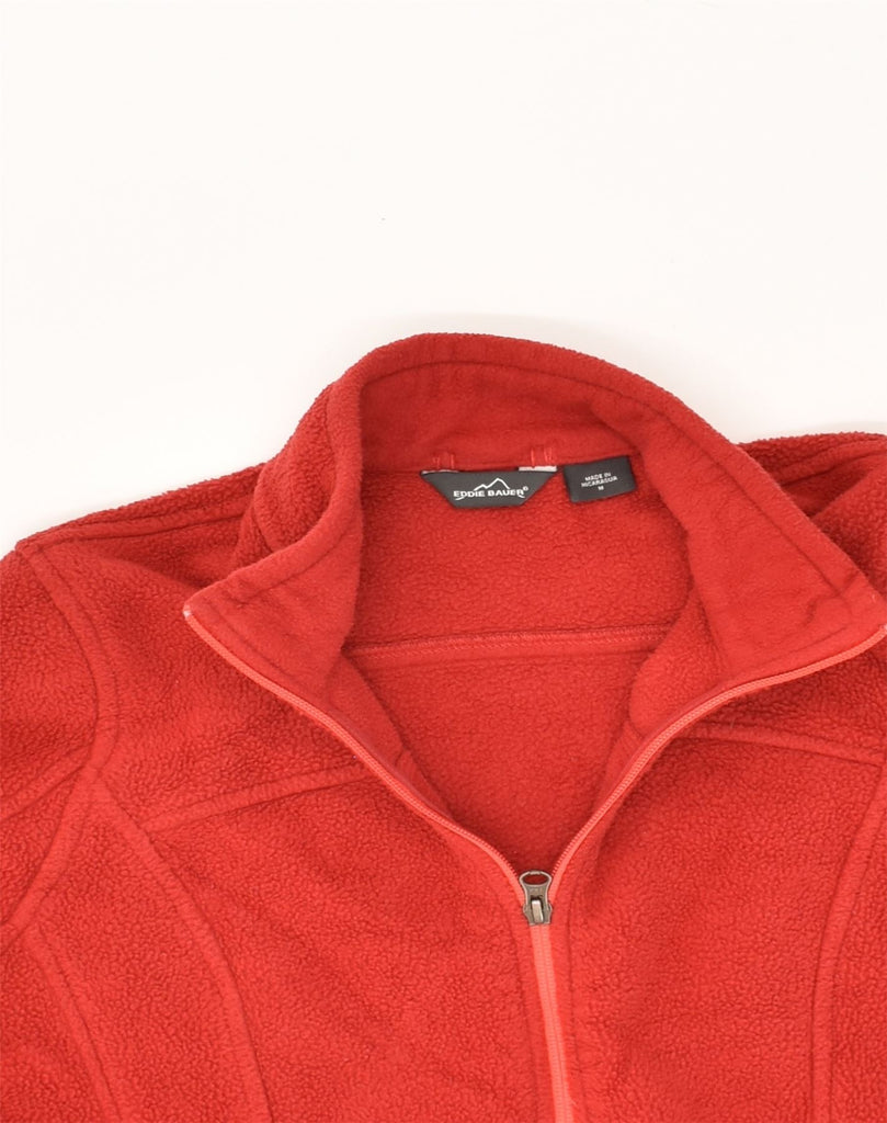 EDDIE BAUER Womens Fleece Jacket UK 14 Medium Red Polyester | Vintage Eddie Bauer | Thrift | Second-Hand Eddie Bauer | Used Clothing | Messina Hembry 