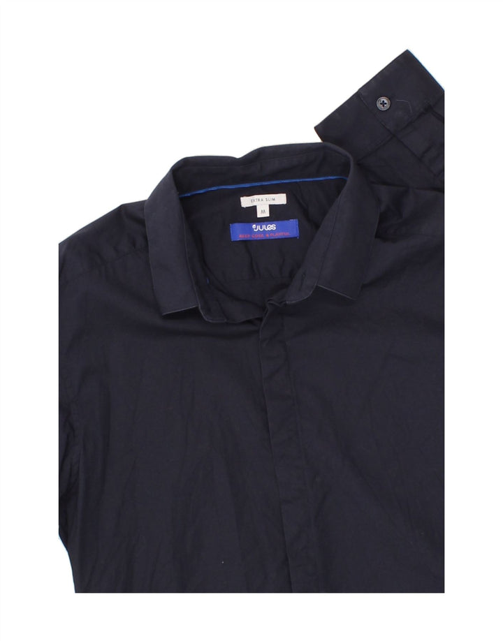 JULES Mens Extra Slim Fit Shirt Medium Navy Blue Vintage Jules and Second-Hand Jules from Messina Hembry 