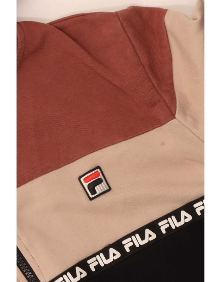 Fila Womens Zip Hoodie Sweater UK 10 Small Multicoloured Colourblock