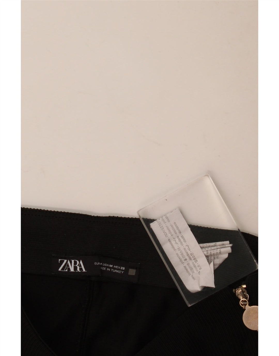 Zara Womens Skinny Casual Trousers Medium W28 L28 Black Polyester