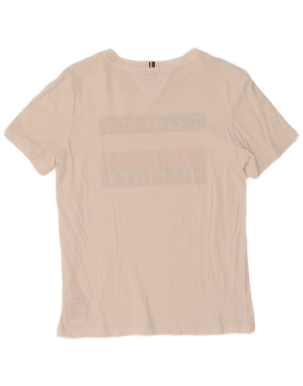 Tommy Hilfiger Girls Graphic T-Shirt Top 13-14 Years White Colourblock