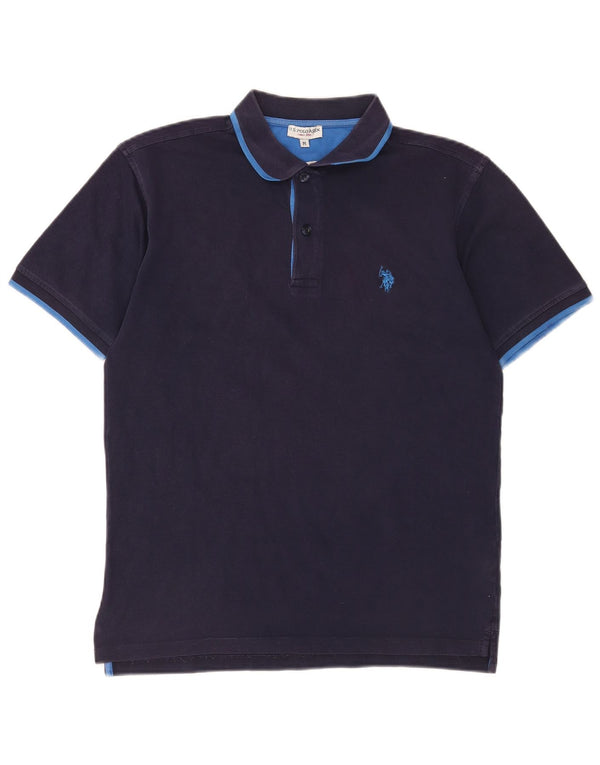 U.S. Polo Assn. Mens Polo Shirt Medium Navy Blue Cotton