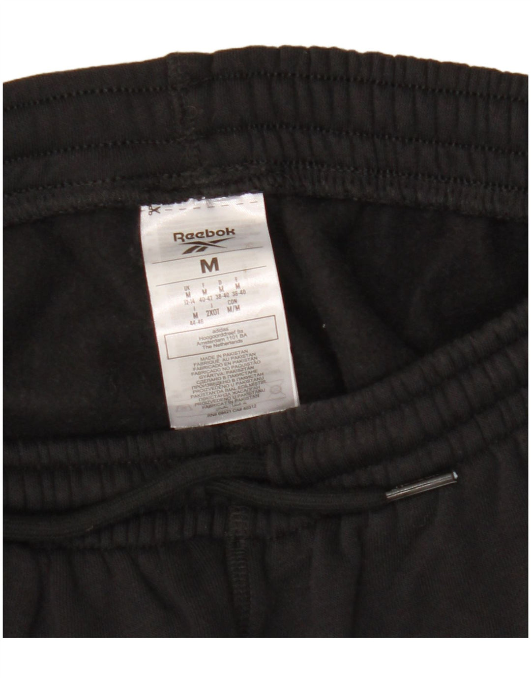Reebok Womens Tracksuit Trousers Joggers UK 12/14 Medium  Black Cotton
