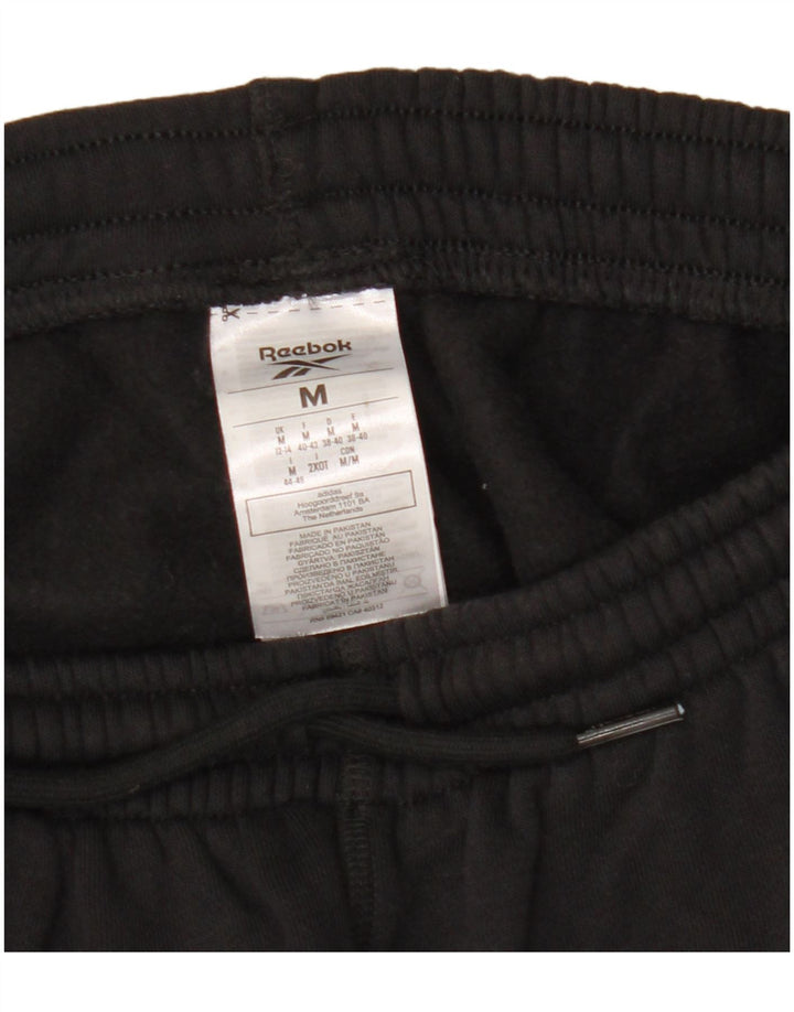 Reebok Womens Tracksuit Trousers Joggers UK 12/14 Medium  Black Cotton