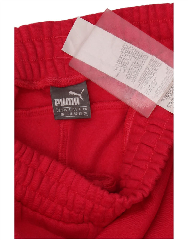 PUMA Womens Tracksuit Trousers Joggers UK 10 Small Pink Cotton