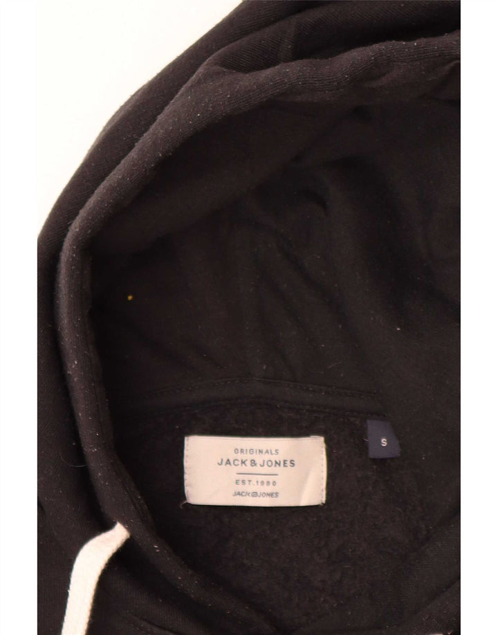 Jack & Jones Mens Hoodie Jumper Small Black Polyester