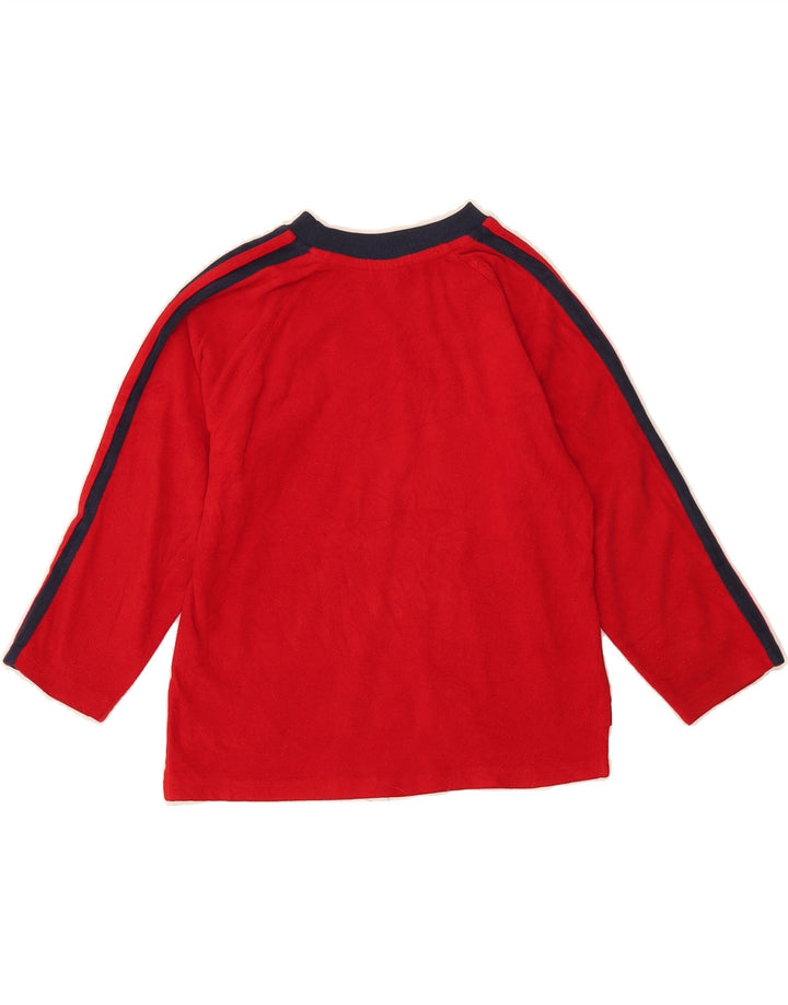 TOMMY HILFIGER Boys Fleece Jumper 6-7 Years Red Polyester Vintage Tommy Hilfiger and Second-Hand Tommy Hilfiger from Messina Hembry 
