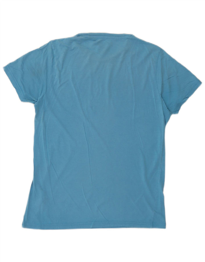 Jack & Jones Mens Graphic T-Shirt Top Medium Blue Cotton