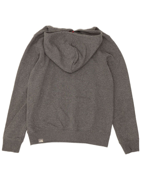 The North Face Boys Graphic Hoodie Jumper 14-15 Years XL Grey Cotton