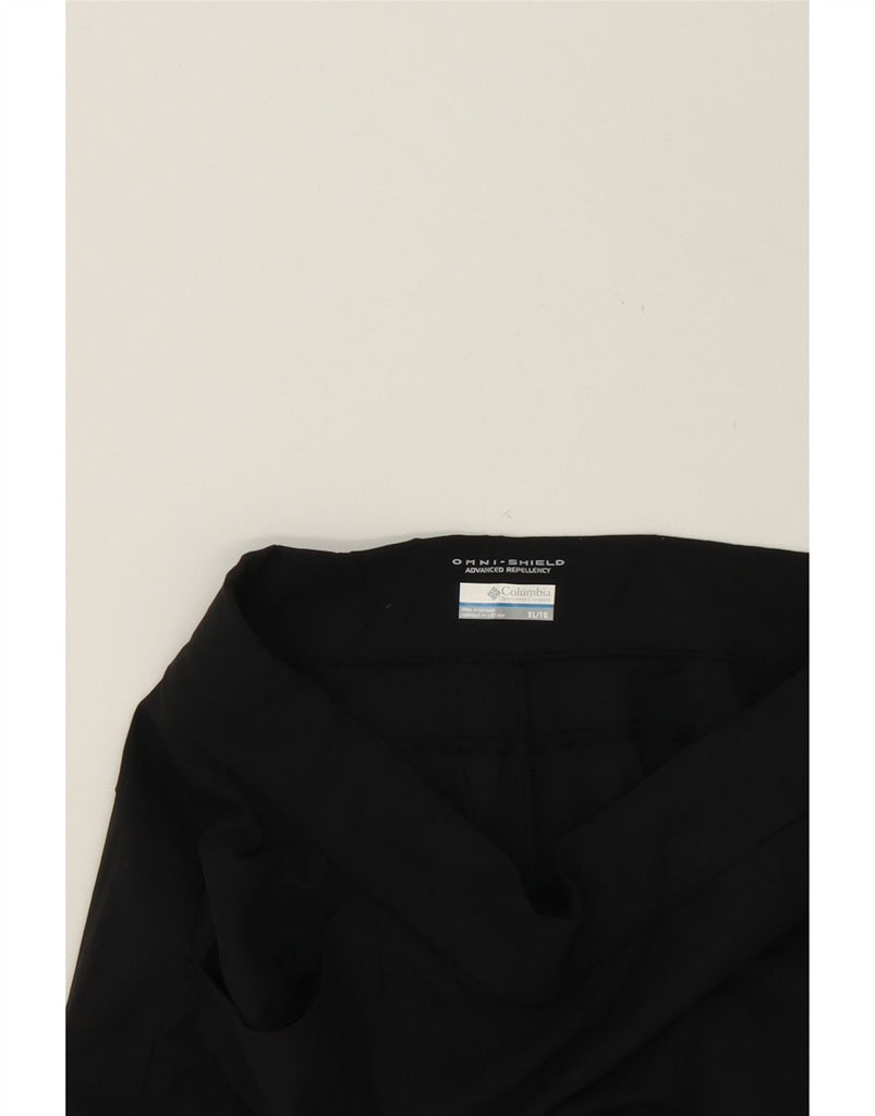 COLUMBIA Mens Omni-Shield Slim Cropped Trousers XL W36 L27 Black Nylon Vintage Columbia and Second-Hand Columbia from Messina Hembry 