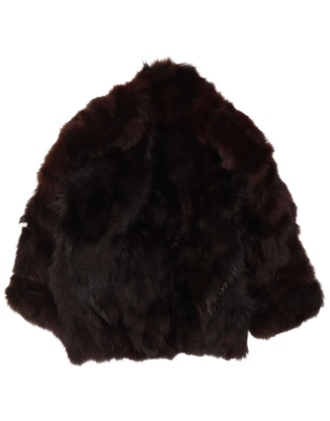 Vintage Womens Faux Fur Jacket EU 44 XL Brown