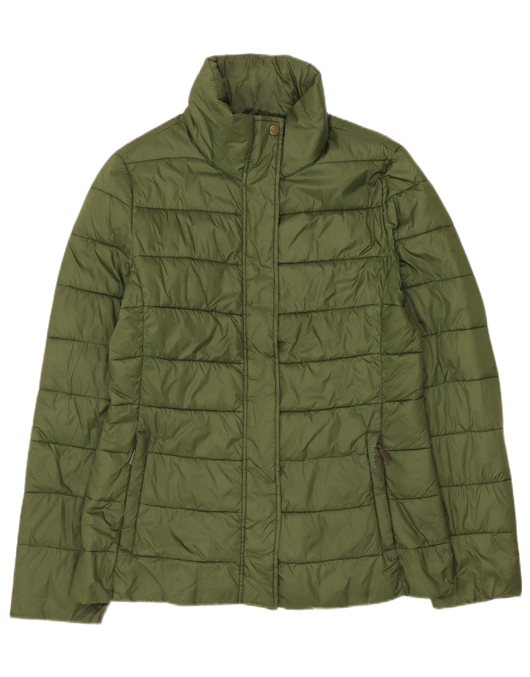 Barbour Womens Oversized Padded Jacket UK 10 Small Khaki Polyester