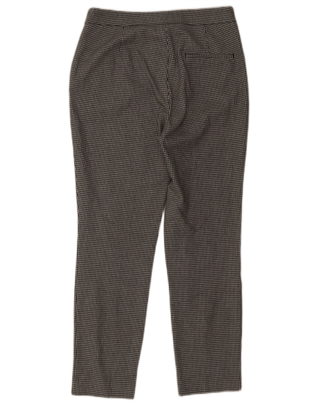 Zara Womens Slim Cropped Trousers Small W26 L26 Black Houndstooth