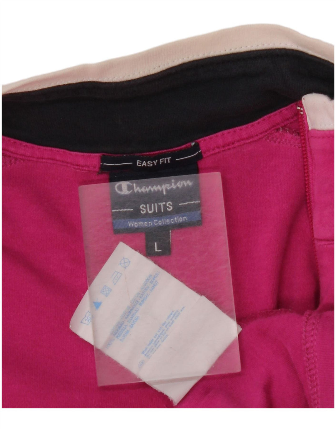 CHAMPION Womens Tracksuit Top Jacket UK 16 Large Pink Cotton