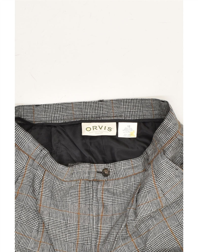 ORVIS Womens Tapered Chino Trousers US 12 Large W32 L30 Grey Check Wool | Vintage Orvis | Thrift | Second-Hand Orvis | Used Clothing | Messina Hembry 