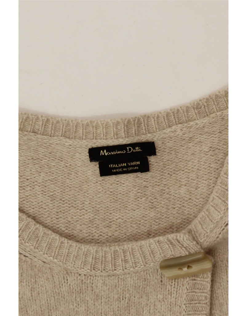 MASSIMO DUTTI Womens Cardigan Sweater UK 16 Large Beige Vintage Massimo Dutti and Second-Hand Massimo Dutti from Messina Hembry 