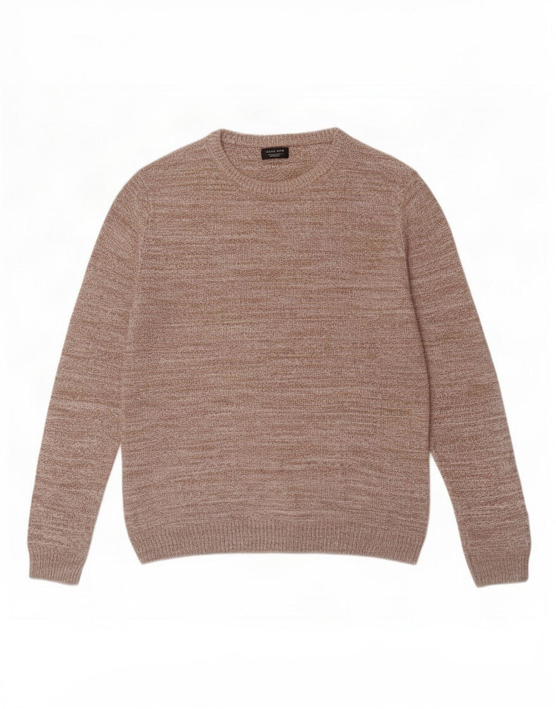 Zara Mens Crew Neck Jumper Sweater Large Beige