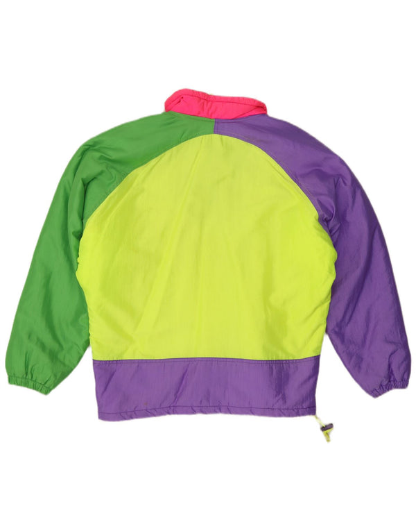 Vintage Womens Oversized Graphic Ski Jacket UK 14 Medium Multicoloured