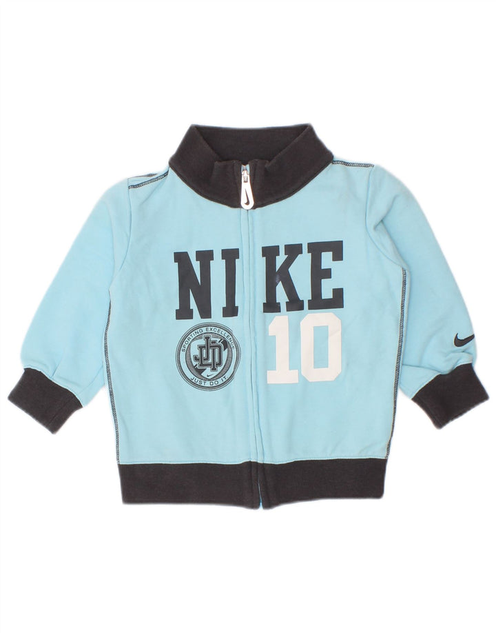 Nike Baby Boys Graphic Tracksuit Top Jacket 3-6 Months Blue Colourblock