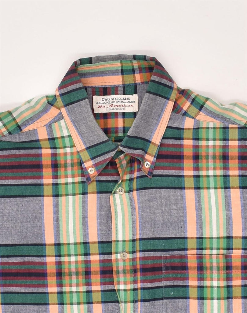 BY AMERICAN Mens Shirt Medium Multicoloured Check Cotton | Vintage By American | Thrift | Second-Hand By American | Used Clothing | Messina Hembry 