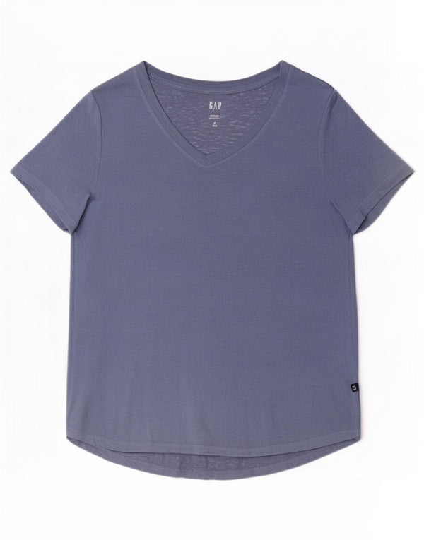 Gap Womens T-Shirt Top UK 14 Medium Blue Modal