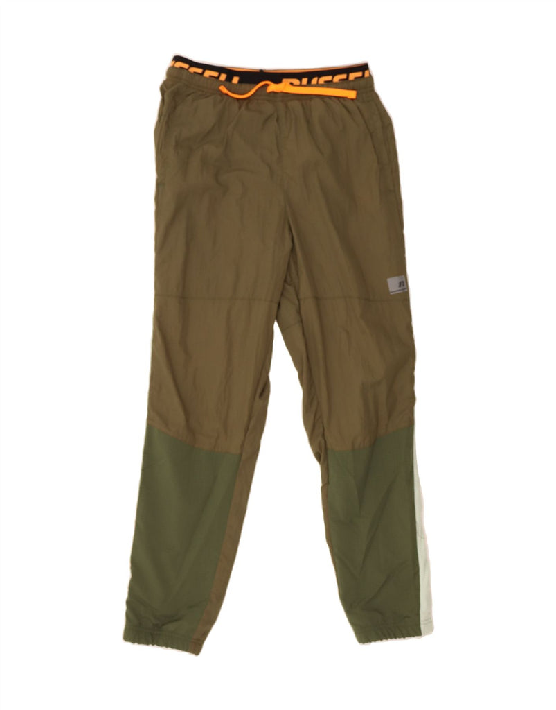 RUSSELL ATHLETIC Girls Tracksuit Trousers Joggers 15-16 Years 2XL Khaki Vintage Russell Athletic and Second-Hand Russell Athletic from Messina Hembry 