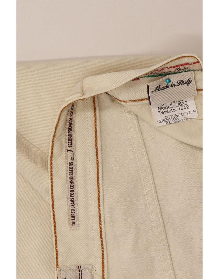 Jacob Cohen Mens Straight Jeans W35 L34 Beige Cotton