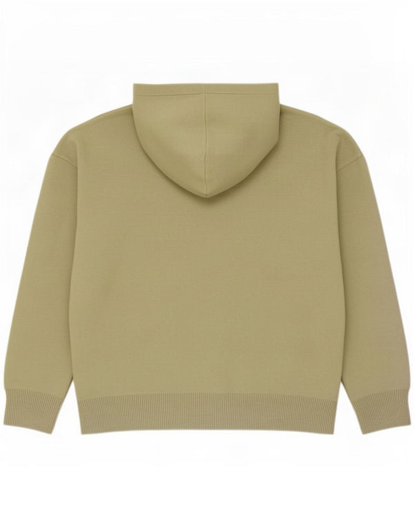 Zara Mens Hooded Jumper Sweater Medium Khaki Viscose
