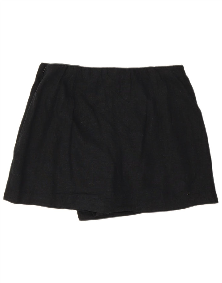 Abercrombie & Fitch Womens Skort UK 12 Medium  Black Linen
