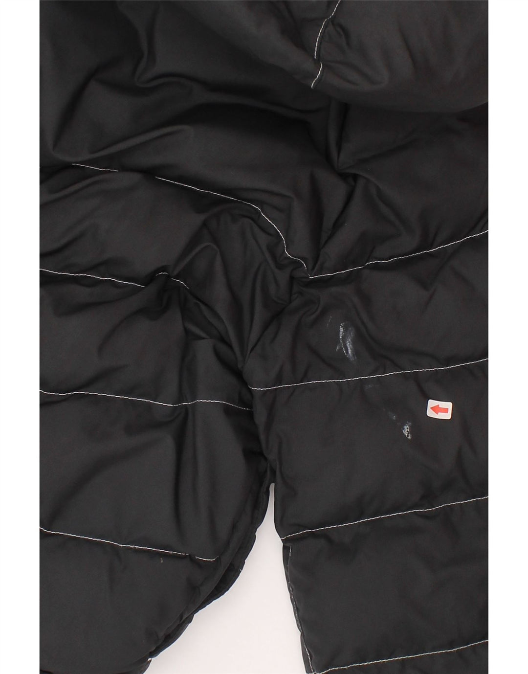 Nike Girls Hooded Padded Jacket 8-9 Years Small Black Polyester