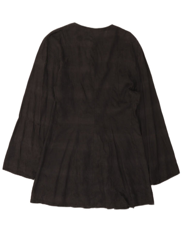 La Perla Womens Shirt Dress IT 44 Medium Black Floral Linen