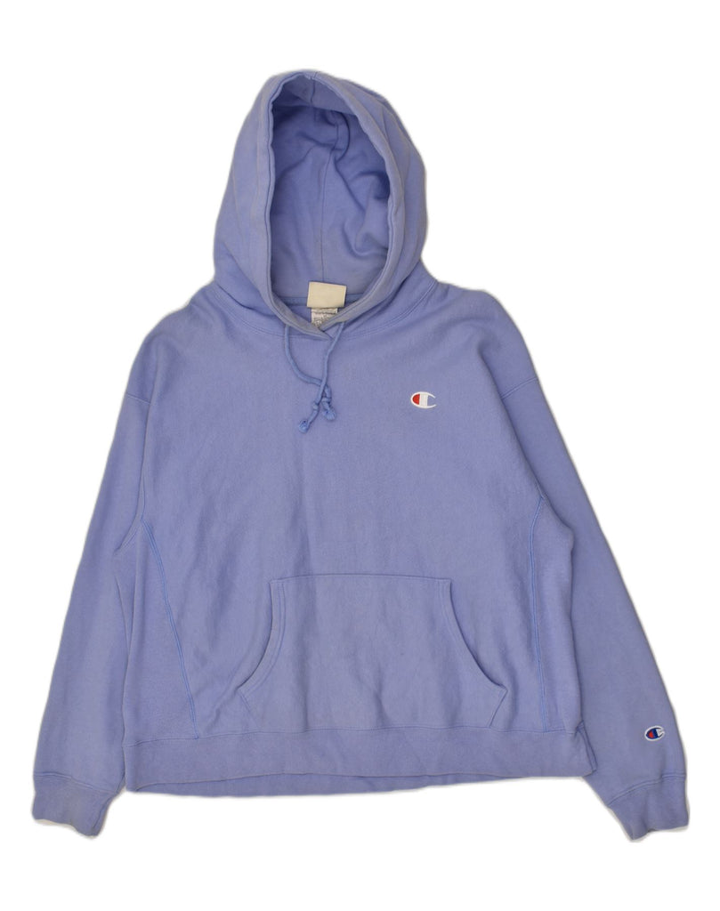 CHAMPION Womens Hoodie Jumper UK 18 XL Blue Cotton | Vintage Champion | Thrift | Second-Hand Champion | Used Clothing | Messina Hembry 