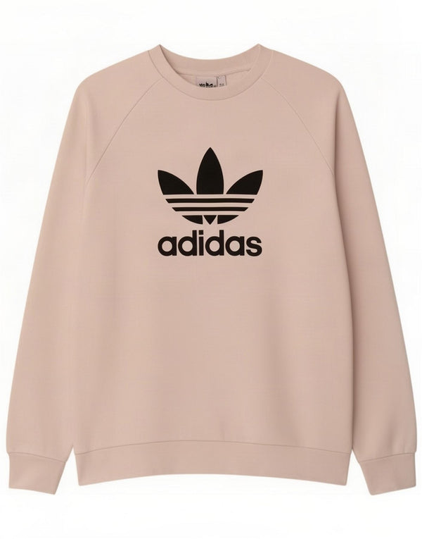 Adidas Mens Graphic Sweatshirt Jumper Large White Cotton