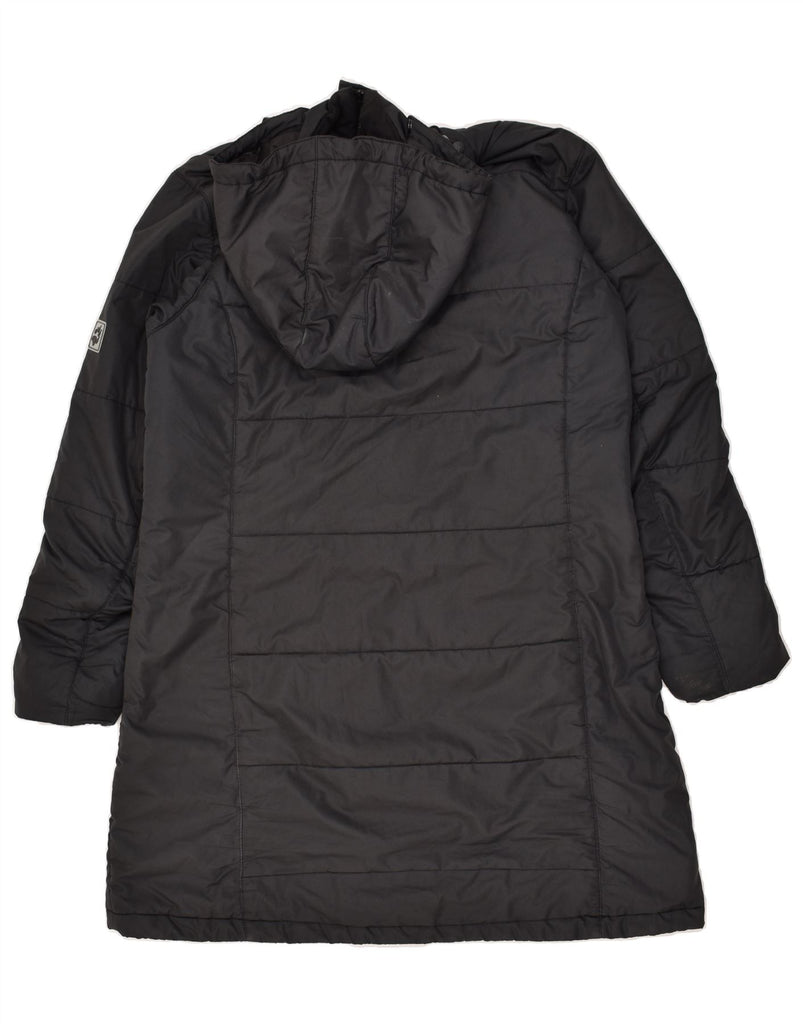 JACK WOLFSKIN Womens Hooded Padded Coat UK 16 Large  Black Polyester | Vintage Jack Wolfskin | Thrift | Second-Hand Jack Wolfskin | Used Clothing | Messina Hembry 