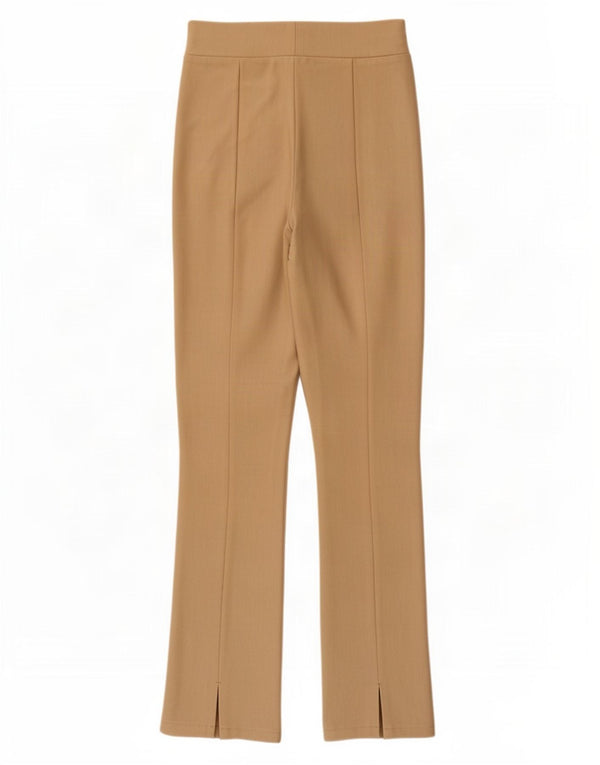 Zara Womens Bootcut Casual Trousers Small W26 L29 Beige Viscose
