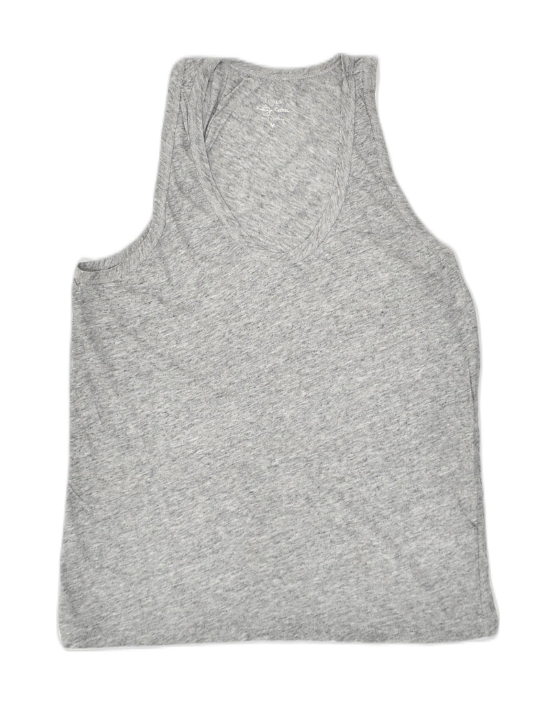 J. CREW Womens Vest Top UK 12 Medium Grey Flecked Cotton | Vintage J. Crew | Thrift | Second-Hand J. Crew | Used Clothing | Messina Hembry 