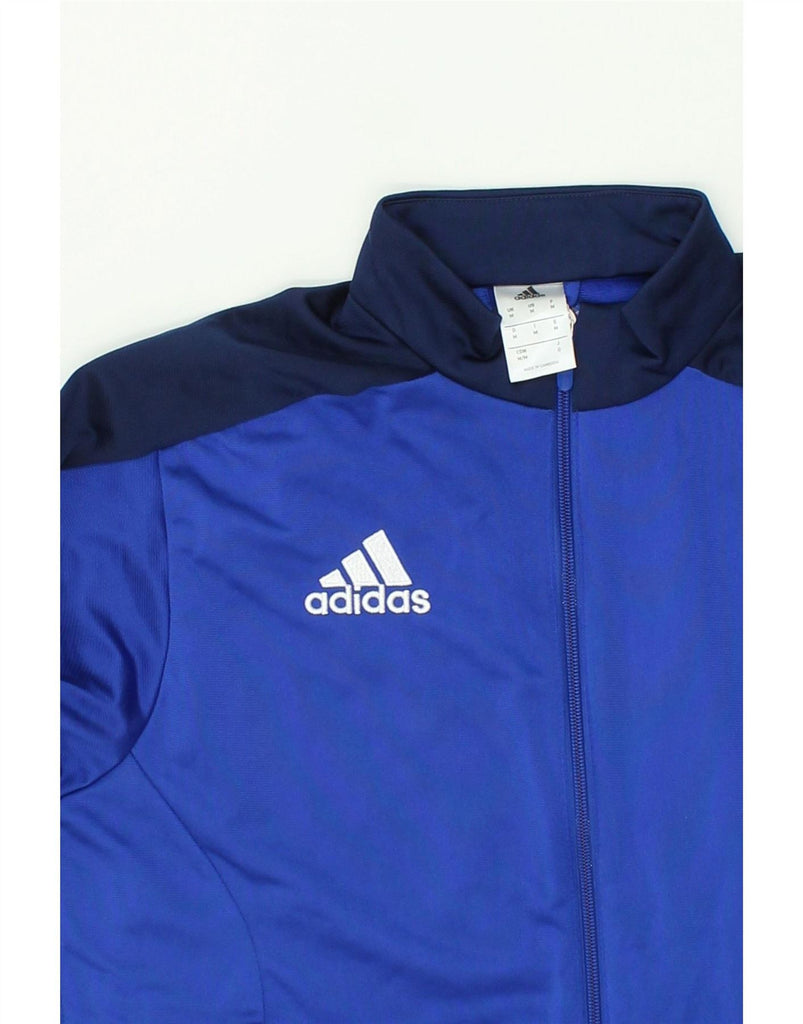 ADIDAS Mens Tracksuit Top Jacket Medium Blue Colourblock Polyester Vintage Adidas and Second-Hand Adidas from Messina Hembry 