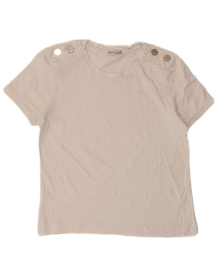 Zara Womens T-Shirt Top UK 12 Medium White