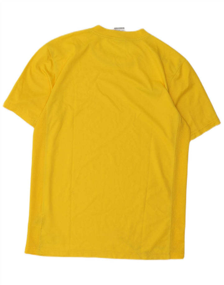Nike Mens Dri Fit T-Shirt Top Medium Yellow Polyester