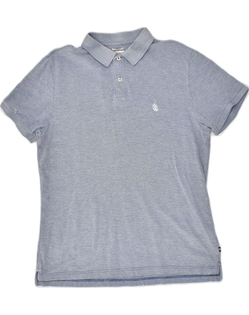 NAUTICA Mens Slim Fit Polo Shirt Large Blue Cotton | Vintage Nautica | Thrift | Second-Hand Nautica | Used Clothing | Messina Hembry 