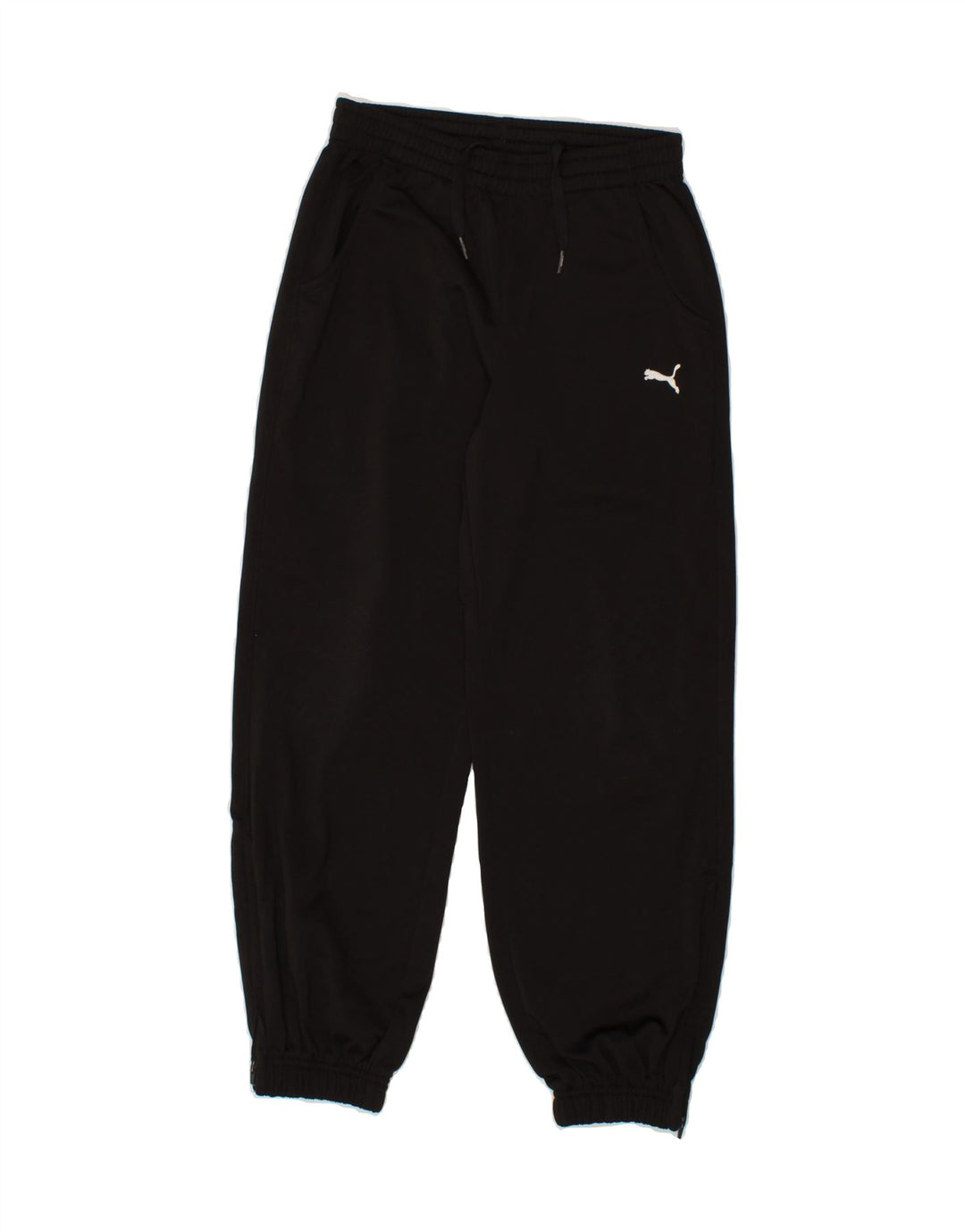 PUMA Boys Graphic Tracksuit Trousers Joggers 7-8 Years Small Black Vintage Puma and Second-Hand Puma from Messina Hembry 
