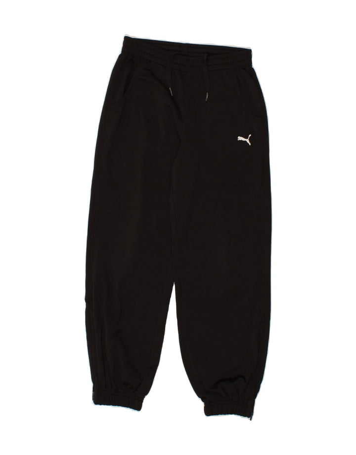 PUMA Boys Graphic Tracksuit Trousers Joggers 7-8 Years Small Black Vintage Puma and Second-Hand Puma from Messina Hembry 