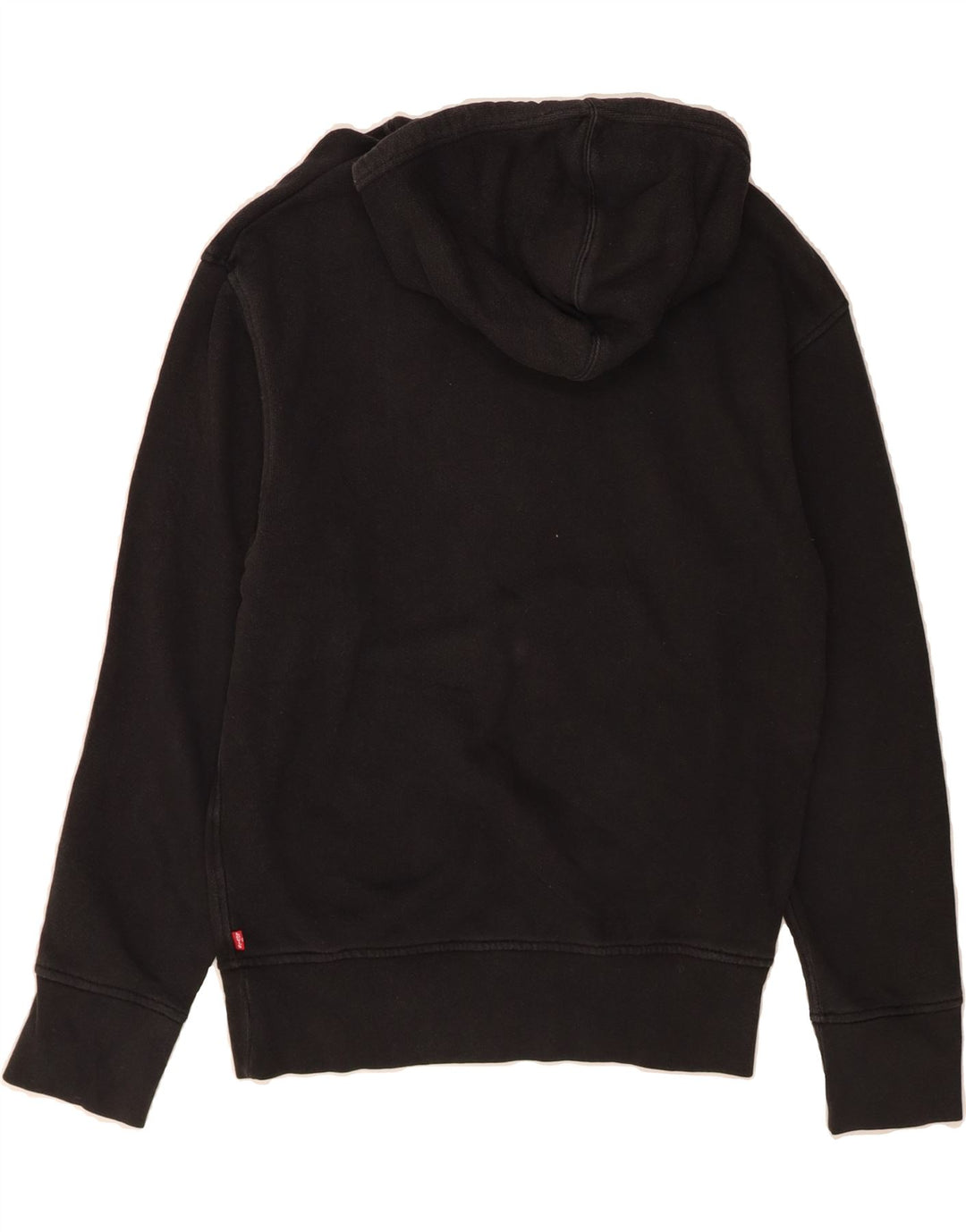 LEVI'S Mens Graphic Hoodie Jumper XS Black Cotton Vintage Levi's and Second-Hand Levi's from Messina Hembry 