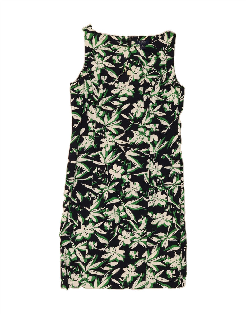 CHAPS Womens Sleeveless Sheath Dress US 10 Large Black Floral Cotton Vintage Chaps and Second-Hand Chaps from Messina Hembry 