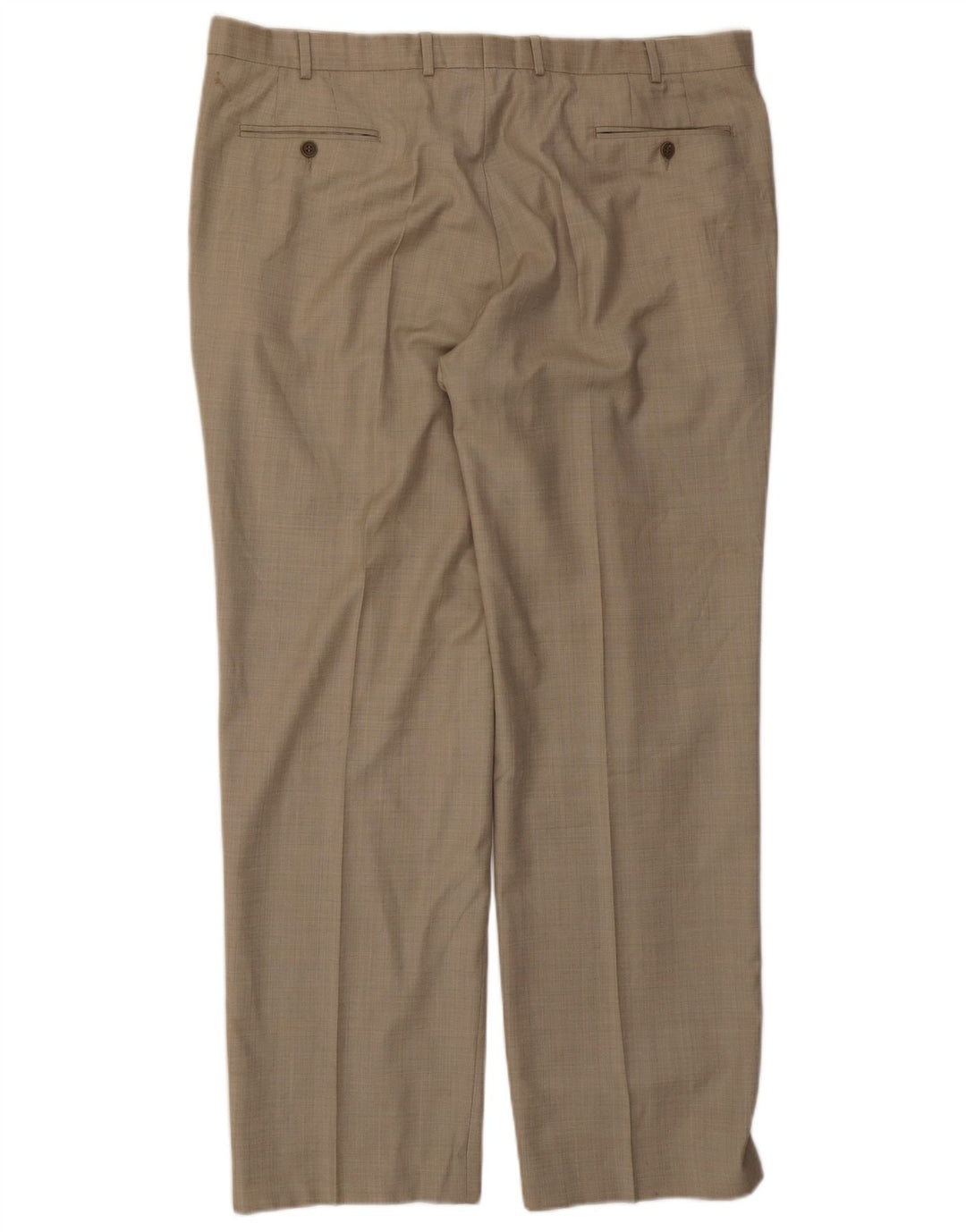 Marks & Spencer Mens Autograph Straight Suit Trousers W42 L33 Beige