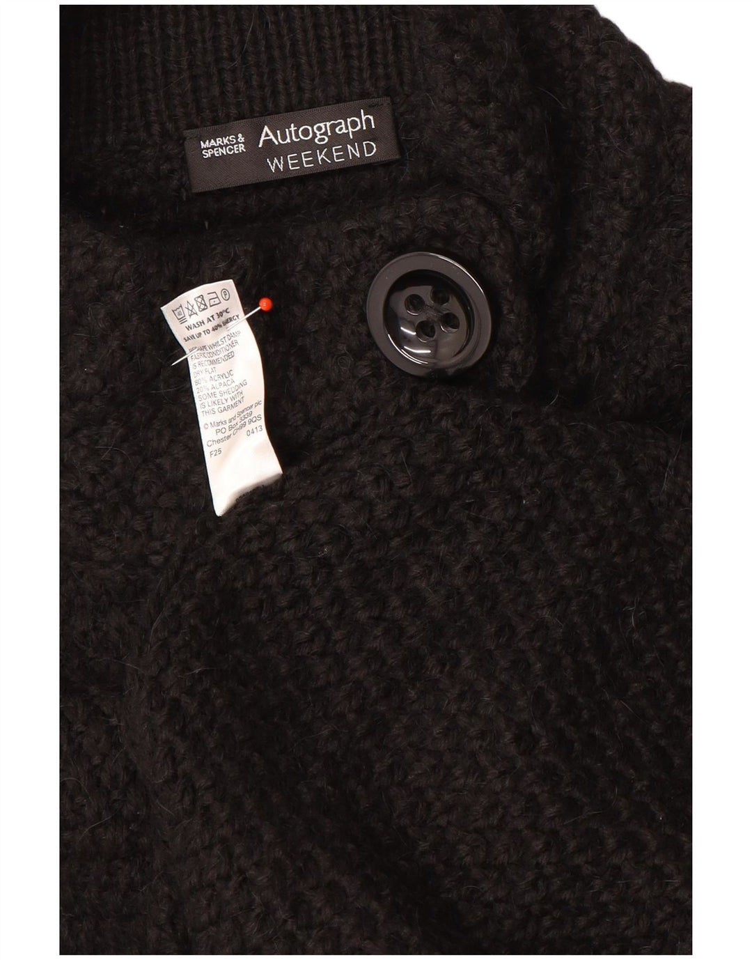 Marks & Spencer Womens Autograph Cardigan Sweater UK 14 Medium Black