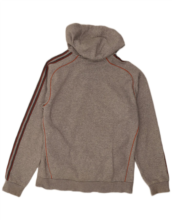 Adidas Mens Hoodie Jumper Medium Grey Cotton