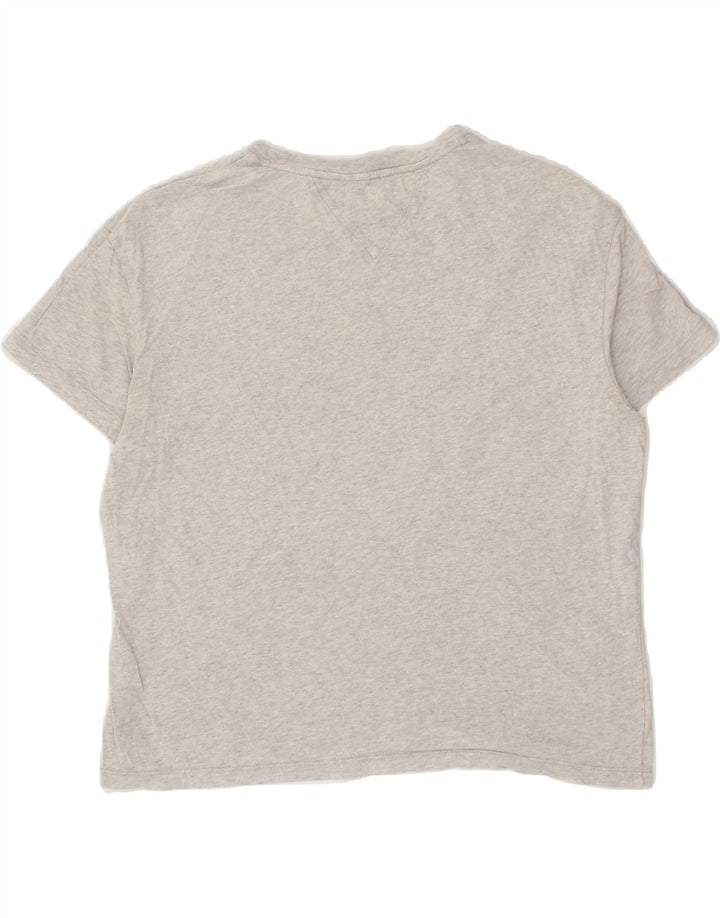 TOMMY HILFIGER Womens Graphic T-Shirt Top UK 14 Medium Grey Vintage Tommy Hilfiger and Second-Hand Tommy Hilfiger from Messina Hembry 