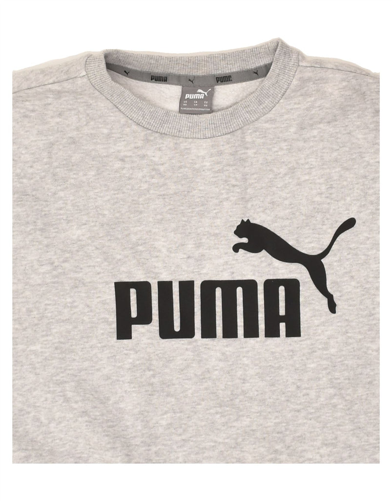 PUMA Mens Graphic Sweatshirt Jumper XS Grey Cotton | Vintage Puma | Thrift | Second-Hand Puma | Used Clothing | Messina Hembry 